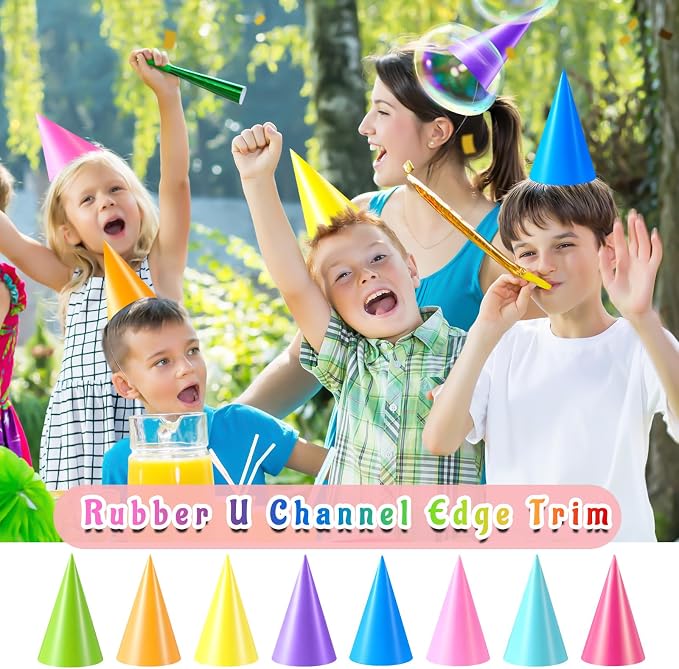 Geyoga 20 Pcs Party Cone Hats Bulk DIY Birthday Party Assorted Colors Cone Hats - Image 4