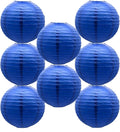Blue Paper Lanterns Hanging Ceiling Chinese Round Lanterns by BARTHEW