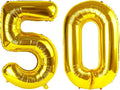 Balloons Number 40 Inch Gold 50 Balloon by Mluchee