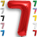 Red Number Balloon 7 Mylar Foil Balloons 16 inch by Unknown