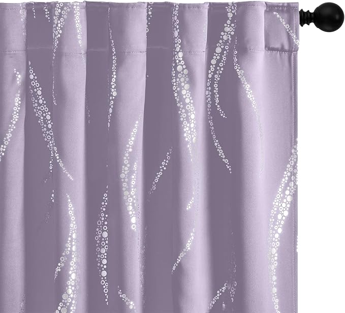 Yakamok Lilac Light Blocking Curtains - Image 4