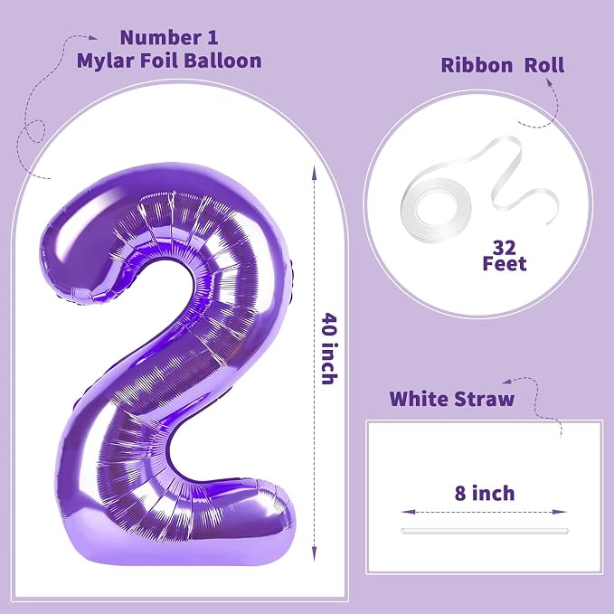 Number Balloons for Birthday Decorations - Image 2