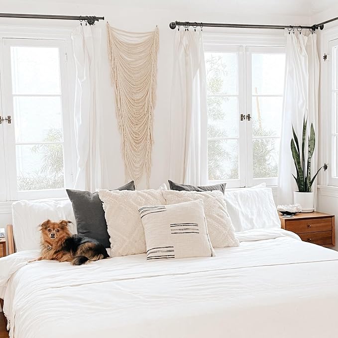 Macrame Curtain Boho Curtains Room Divider Wedding Or Wall Decor Doorway Window - Image 3
