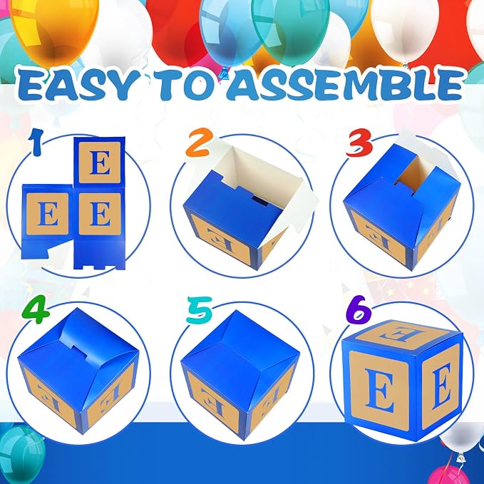 Zhanmai 3 Pcs Toy Inspire Party Decorations ONE Balloon Boxes - Image 4