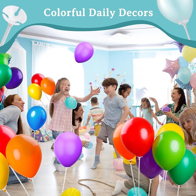 PP OPOUNT 20 PCS Long Balloon Sticks, 15.7 inches Balloon Sticks - Image 5