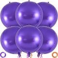 Metallic Purple Balloons, 22 Inch Large Sphere Round Balloons by AIQINHU