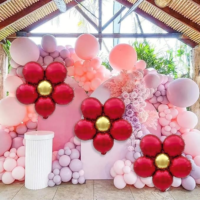Daisy Balloons Birthday Party Decorations Red Flower Daisy Balloon Kit Shower - Image 3