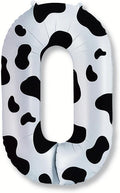 Cow Print Number Balloons for Kids, 40 Inch Foil Helium 0-9 Set Balloons by Isndare