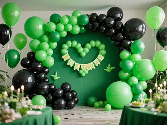 Green Balloons 145pcs Different Sizes 18 12 10 5 Inch - Image 4
