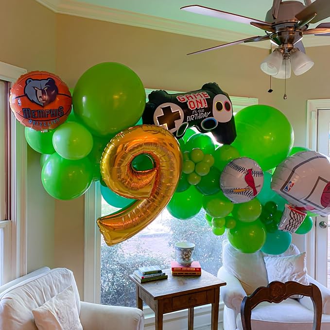 Voircoloria 110pcs Green Latex Party Balloons, 12inch | - Image 5