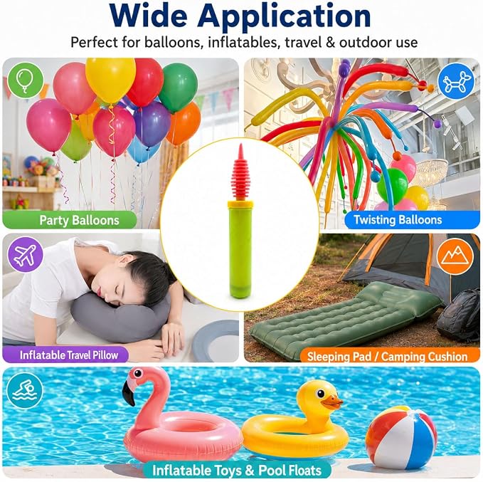 Balloon Pump Handheld Two-Way Dual Action, Air Pump Portable Manual Balloon - Image 5
