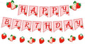 MEETINGU Strawberry Happy Birthday Banner, Sweet Red Strawberry Fruit Themed by MEETINGU