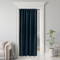 Navy Blue Doorway Curtain 80 inches Long Super Soft Velvet Thermal Insulated by StangH