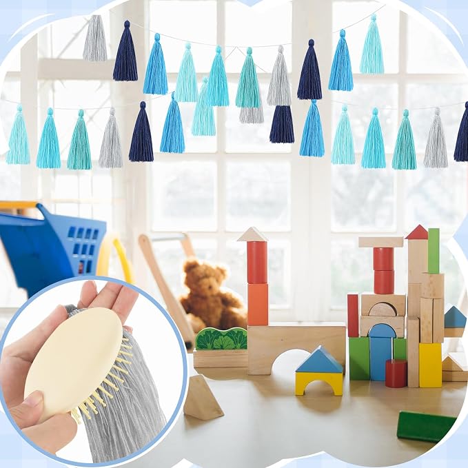 WILLBOND 4 Pcs Rainbow Tassel Garland - Image 6