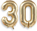 AULE 40 Inch Light Gold 30 Balloon Number Foil 0-9 Birthday Big Numbers | by AULE