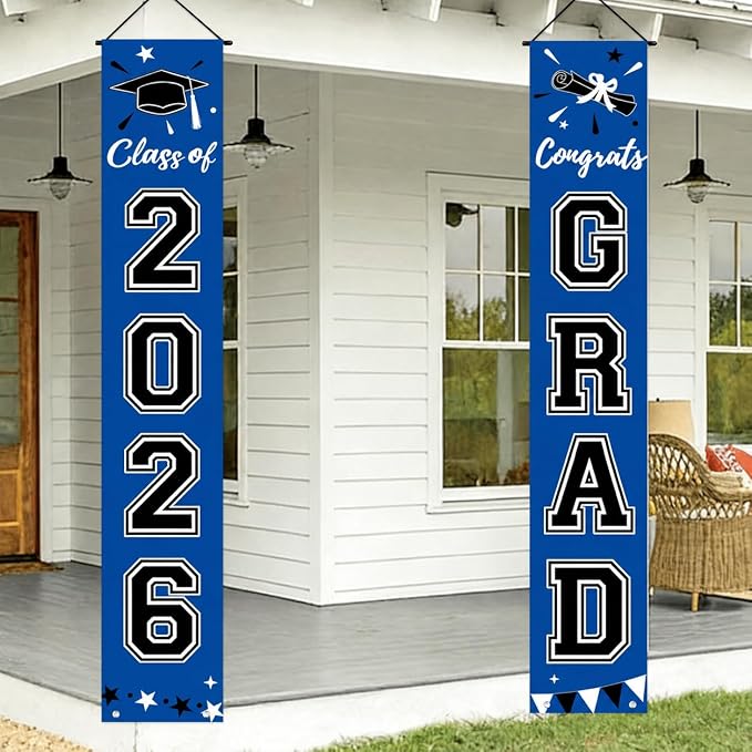 Graduation Decorations 2026, Graduation Banner Class of 2026, Congrats Grad by LINHAXM