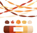 AOBKIAT Fall Thanksgiving Streamers Party Decorations, 5 Rolls | Orange Red by aobkiat