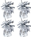 4 Pcs Silver Metallic Balloon Weights Holder Anchors Balloon Holder Weights by ZCYSRLQIN