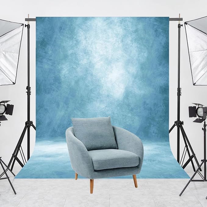 Abstract Photography Backdrop for Photoshoot 6x8ft, Light Blue, No Stand | - Image 2