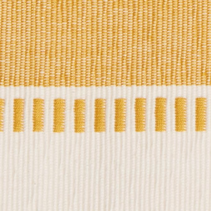 DII Dobby Stripe Table Runner, Honey Gold & Cream Background - Image 3