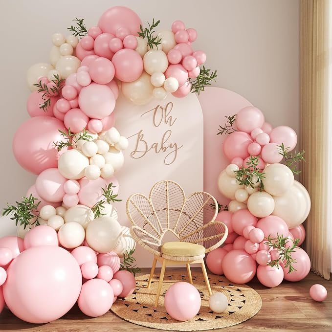 Pink Balloon Arch Kit for Baby Shower Wedding Bridal Shower Decorations | by JOYFLOAT