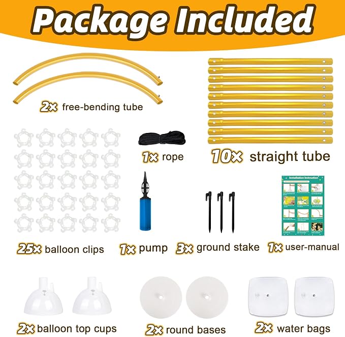 8.2FT & 6FT Balloon Arch Kit, Half Arch Balloon Stands - Image 3