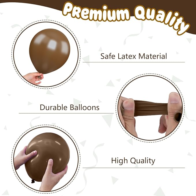 Black and Brown Balloons for Leopard Birthday Party Decorations | 12-inch black - Image 3