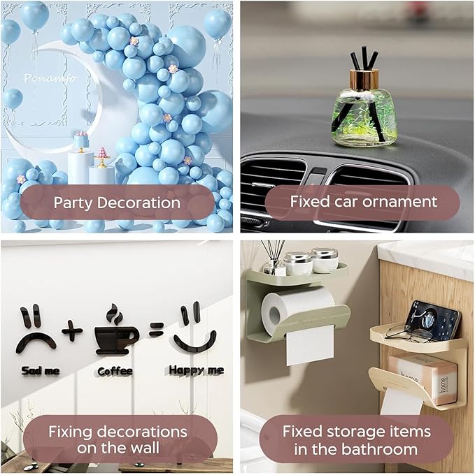 JIEHENG 300Pcs Double Sided Dot Stickers Removable, 0.4" Adhesive Putty Stickers - Image 4