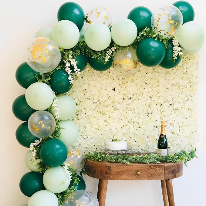 Voircoloria 105pcs Dark Green Hunter Green Balloons, 12inch | - Image 8