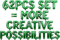 62 Pcs Green Letter Balloons, Custom 2 Set A-Z Set by GOGAKIE