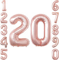 Rose Gold Number 20 Balloon 40 Inch, Glossy Foil Pair by Unknown