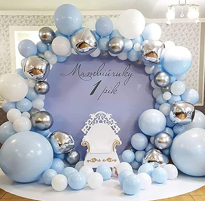 10 Inch Pastel Blue Balloons - Image 6
