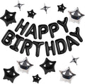 CANREVEL Happy Birthday Banner Decorations + 12Pcs Star Balloons, by CANREVEL
