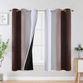 Brown and Greyish White Ombre Blackout Curtains by ESTELARTEXTILER