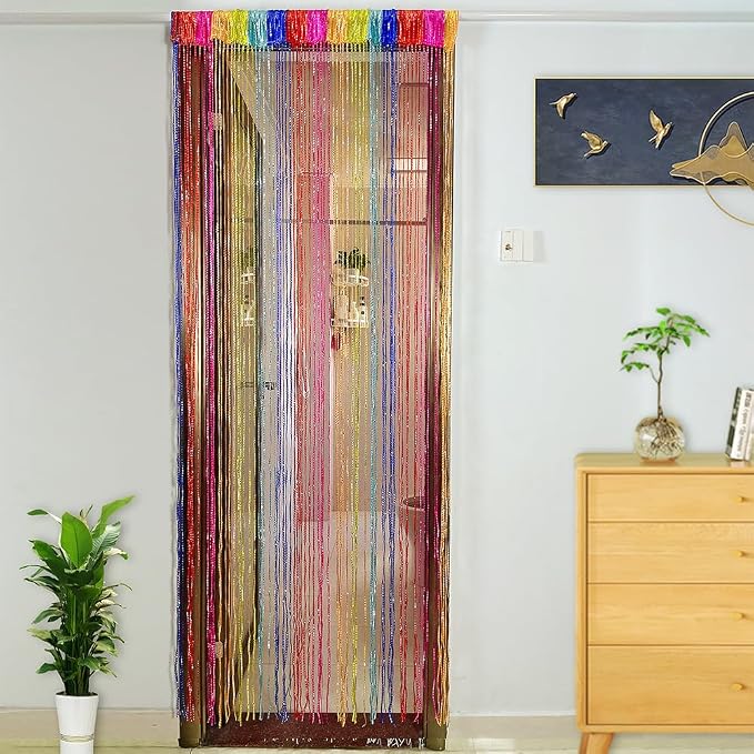 Home Decor Sequin Curtain for Doorway, Door String Curtains Hanging, Closet - Image 2