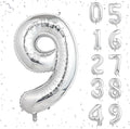 40 Inch Silver Number Balloons, Helium Mylar Foil Number Balloons by Unknown