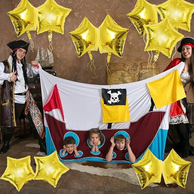 TONIFUL 30 Pcs Star Shaped Balloons 18 Inch Large Gold Foil Balloons | Big - Image 6