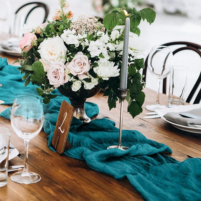 1 Pack Cheesecloth Table Runner 10Ft Christmas Gauze Boho Table Runners - Image 4
