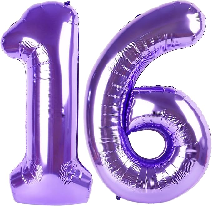 Numbers 15 Balloon 40Inch Purple Balloons by Argthjy