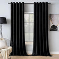 MIULEE Velvet Curtains Halloween Black 66 x 84 Inch Length Set of 2 | Grommet by MIULEE