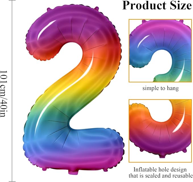 Number 32 Balloons for 32nd Birthday Party Decorations, 0-100 Large No.32 - Image 2