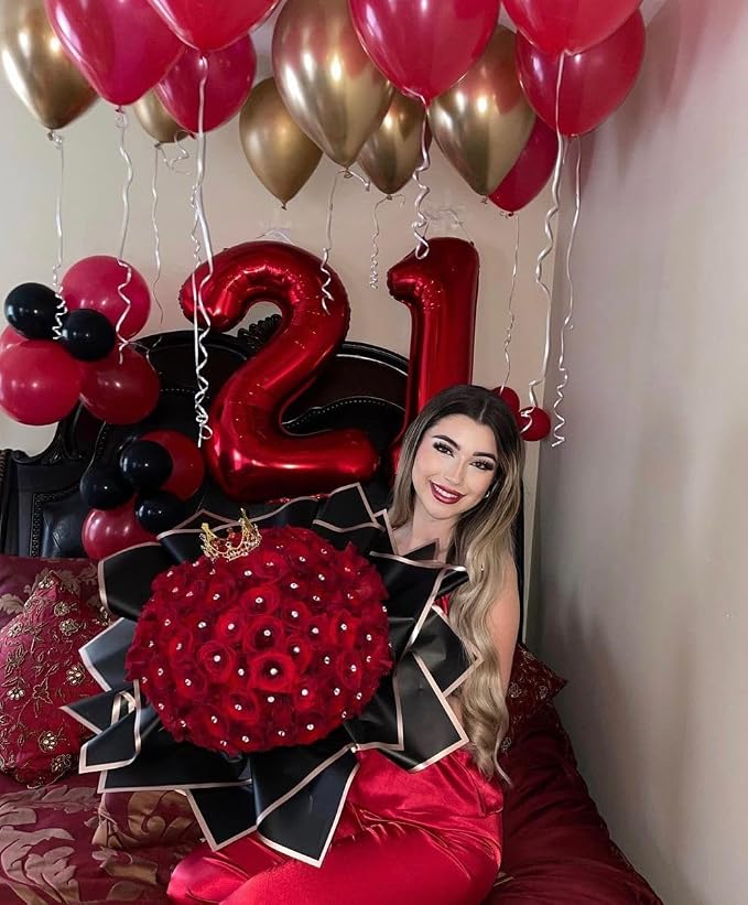 Numbers 14 Balloon 40Inch Red Balloons - Image 3