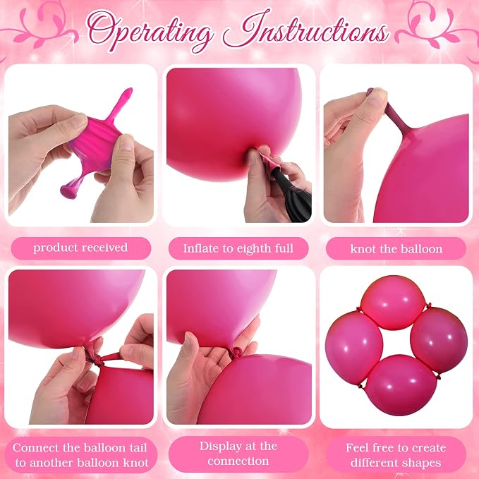 100 Pcs Link Balloon Quick Linking Latex Connected Balloons Linkable - Image 4