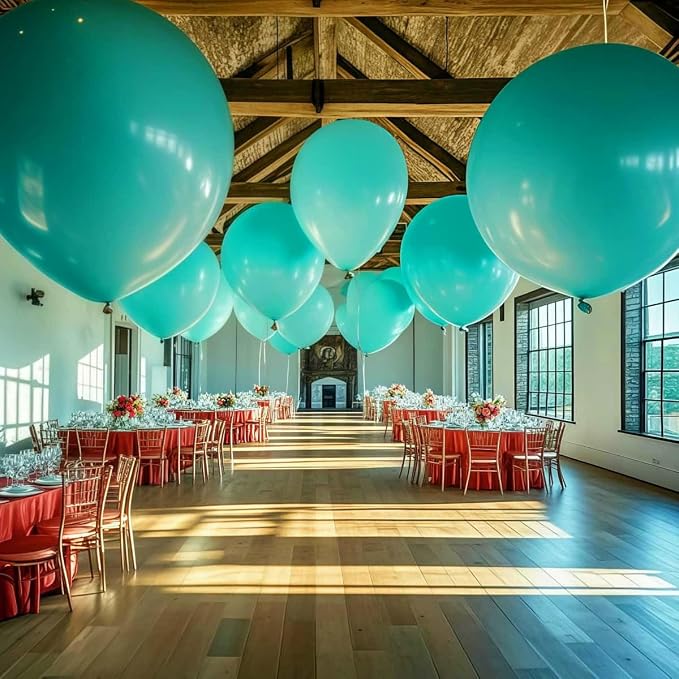 30 Pack Teal Balloons 36 inch Turquoise Latex Giant Balloons - Image 4