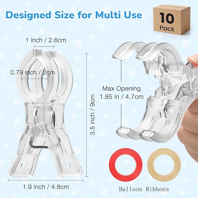 10 PCS Clear Balloon Arch Clips - Image 3