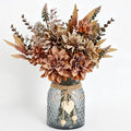 Leftover Faux Flowers in Vase, Silk Artificial Flower Arrangements, Rustic by LEFTOVER