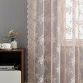 Kotile Blush Floral Sheer Curtains by Kotile+Curtains