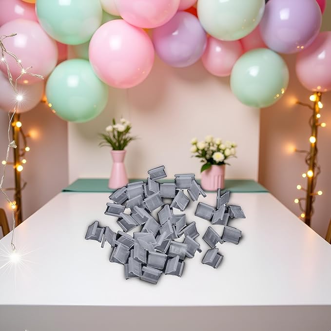 100 Pcs Transparent Balloon V-Shaped Clip Plastic V-Shaped Balloon Clip Wedding - Image 5