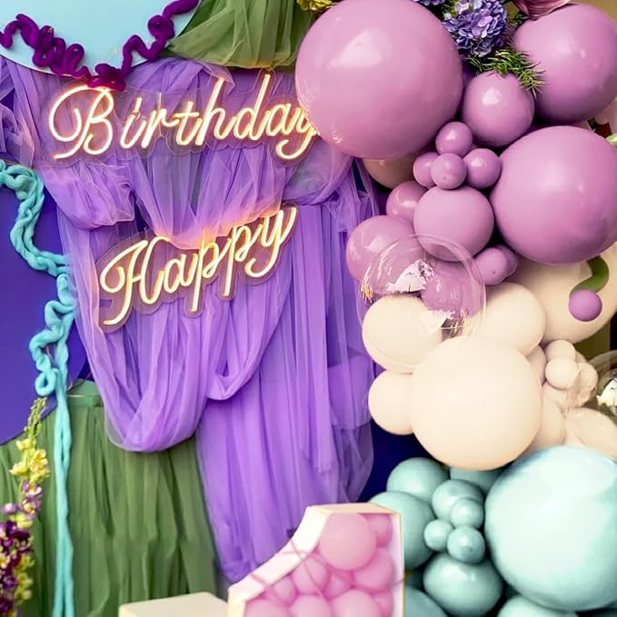 Dusty Purple Green Nude Balloon Garland Arch Kit - Image 4