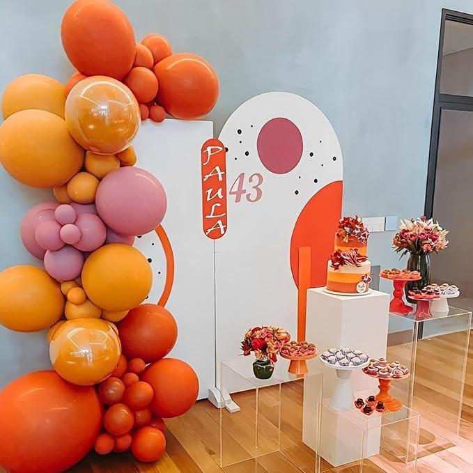 Voircoloria 130pcs Orange Balloons Garland Arch Kit, 18 12 10 5 Inch | - Image 6